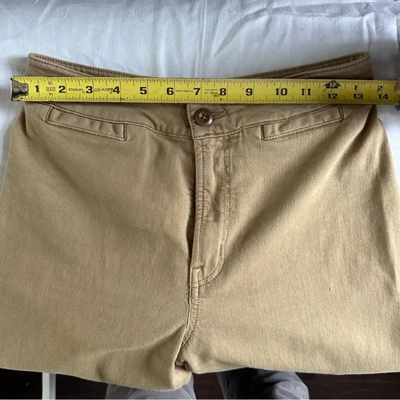 Madewell Curvy Emmett Wide Leg Pants 26 Camel High Rise Cotton Stretch SP24 - Picture 6 of 11